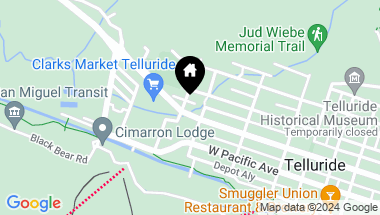 Map of 627 W Colorado Avenue, Telluride CO, 81435