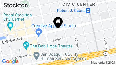 Map of 48 N American Street, Stockton CA, 95202