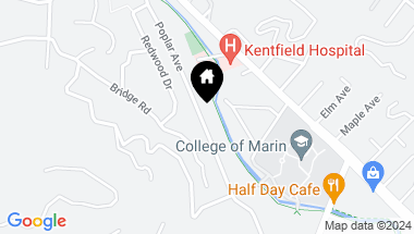 Map of 318 Kent Ave, Kentfield CA, 94904