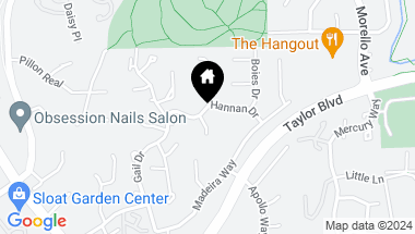 Map of 2969 Hannan Drive, Pleasant Hill CA, 94523