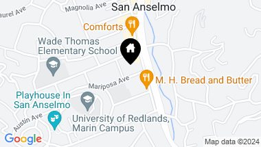 Map of 18 Mariposa Ave #A, San Anselmo CA, 94960