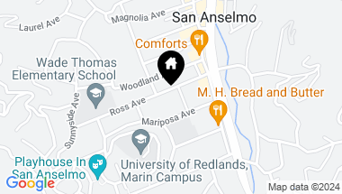 Map of 43 Ross Avenue, San Anselmo CA, 94960
