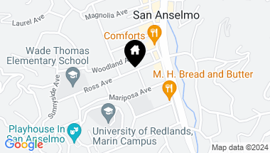 Map of 39 Ross Avenue, San Anselmo CA, 94960