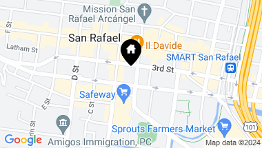 Map of 813 A St, San Rafael CA, 94901