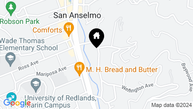 Map of 114 Barber Ave, San Anselmo CA, 94960