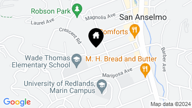 Map of 96 Woodland Avenue, San Anselmo CA, 94960