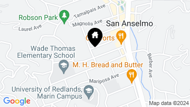 Map of 2 Cedar Street, San Anselmo CA, 94960