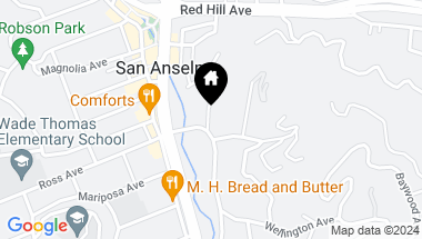 Map of 10 Entrata Avenue, San Anselmo CA, 94960