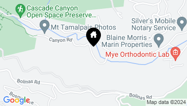 Map of 60 Canyon Rd, Fairfax CA, 94930