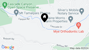 Map of 10 Canyon Road, Fairfax CA, 94930