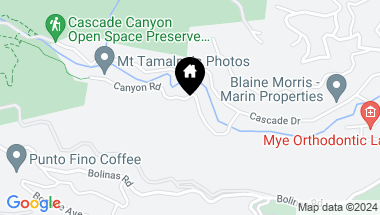 Map of 71 Canyon Rd, Fairfax CA, 94930