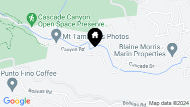 Map of 88 Canyon Rd, Fairfax CA, 94930