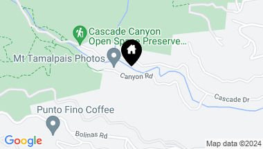 Map of 164 Canyon Road, Fairfax CA, 94930