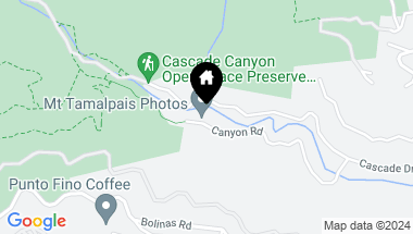 Map of 182 Canyon Rd, Fairfax CA, 94930