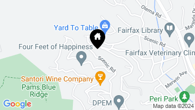 Map of 223 Scenic Rd, Fairfax CA, 94930
