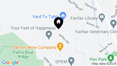 Map of 223 Scenic Road, Fairfax CA, 94930