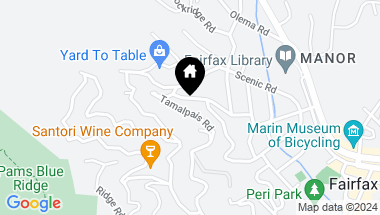 Map of 135 Tamalpais Road, Fairfax CA, 94930