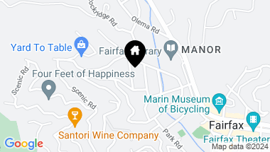 Map of 125 Manor Rd, Fairfax CA, 94930