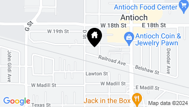 Map of 208 Railroad Ave, Antioch CA, 94509