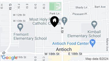Map of 26 W 15Th St, Antioch CA, 94509