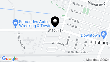Map of 441 W 10th St, Pittsburg CA, 94565
