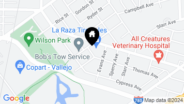 Map of 12 Thomas Avenue, Vallejo CA, 94590