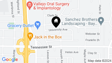 Map of 137 University Ave, Vallejo CA, 94591