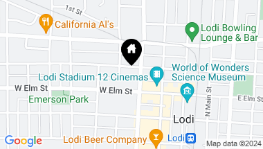 Map of 125 N Church Street, Lodi CA, 95240