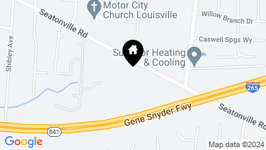 Map of 10600 Seatonville Rd, Louisville KY, 40291