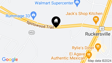 Map of 14540 SPOTSWOOD TRL, RUCKERSVILLE VA, 22968