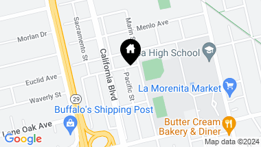 Map of 2590 Pacific St, Napa CA, 94558
