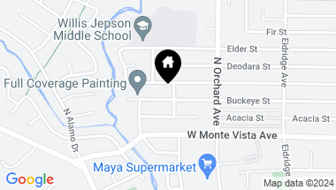 Map of 554 Buckeye Street, Vacaville CA, 95688