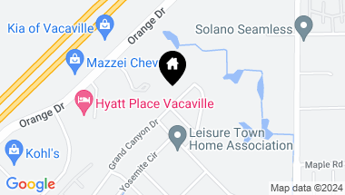 Map of 222 Grand Canyon Dr, Vacaville CA, 95687