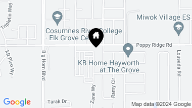 Map of 10105 Zane Way, Elk Grove CA, 95757