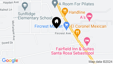 Map of 7154 Fircrest Ave, Sebastopol CA, 95472