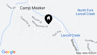 Map of 47 Montgomery St, Camp Meeker CA, 95419