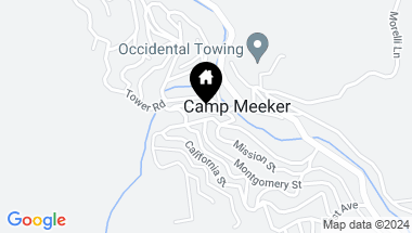 Map of 90 Market St, Camp Meeker CA, 95419