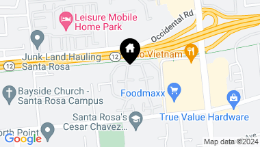 Map of 608 Laurel Grove Cir, Santa Rosa CA, 95407