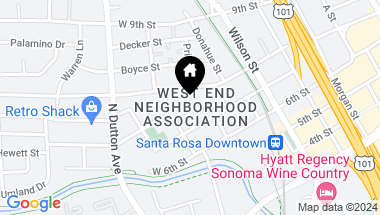 Map of 118 Hewett St, Santa Rosa CA, 95401