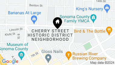 Map of 807 Cherry St, Santa Rosa CA, 95404