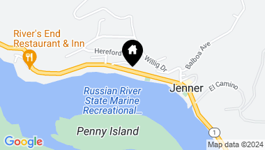Map of 10625 Highway 1, Jenner CA, 95450