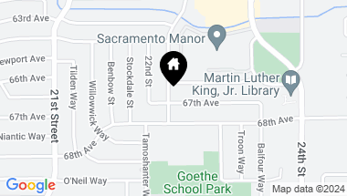 Map of 2221 67th Avenue, Sacramento CA, 95822
