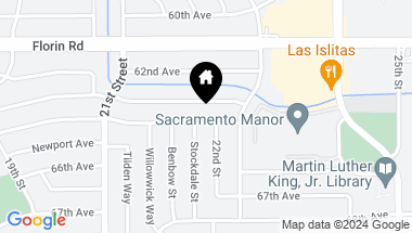 Map of 2187 65th Avenue, Sacramento CA, 95822