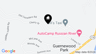 Map of 14473 Old Cazadero Rd, Guerneville CA, 95446