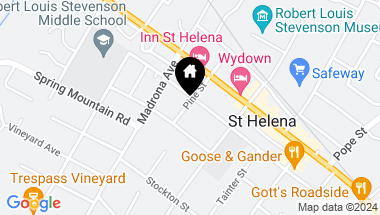 Map of 1325 Pine Street, St. Helena, St Helena CA, 94574