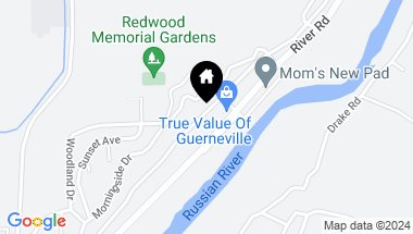 Map of 15512 Old River Rd, Guerneville CA, 95446