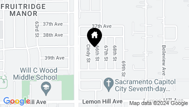 Map of 5910 66th Street, Sacramento CA, 95824