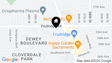 Map of 5631 53rd St, Sacramento CA, 95824