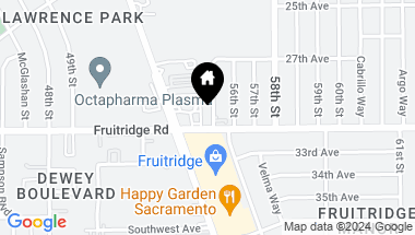 Map of 5504 55th Street, Sacramento CA, 95820