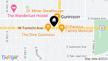 Map of 123 W Tomichi Avenue, Gunnison CO, 81230